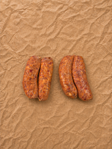 CHORIZO DE CERDO, MORRON Y QUESO